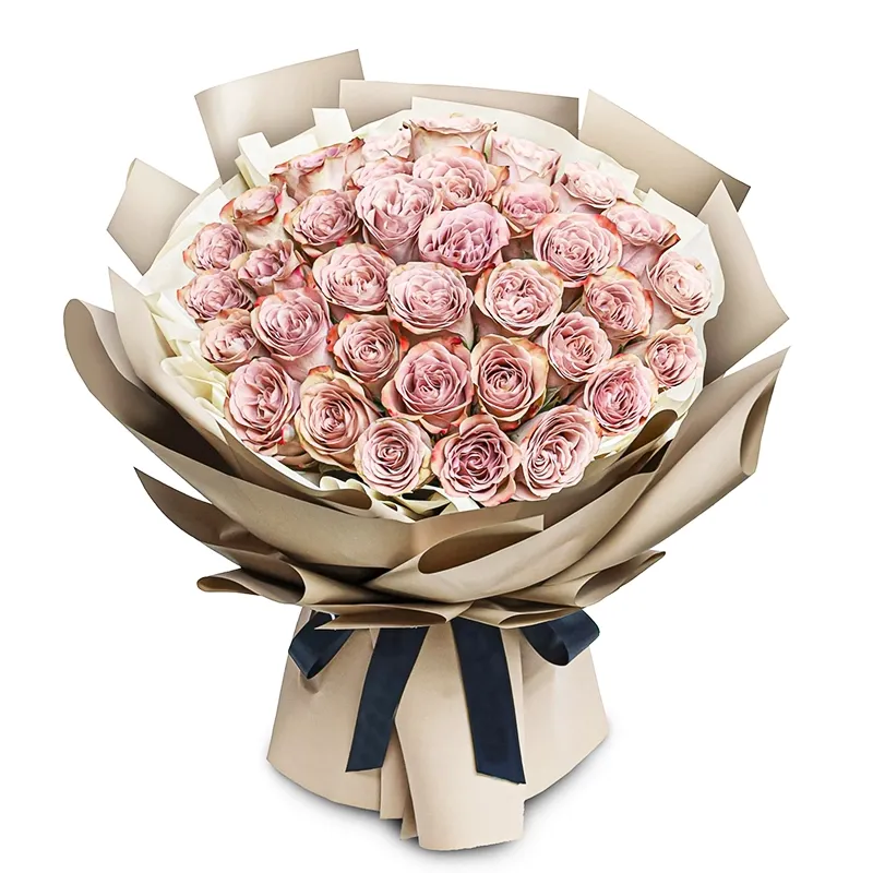 Букет из 101 розы фиолетового цвета премиум